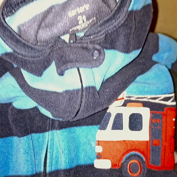 CARTER'S-EUC-BARELY PJ'S-GRIP/FOOTED-3PAIRS-SIZE:2T LIKE NEW - Picture 3 of 3